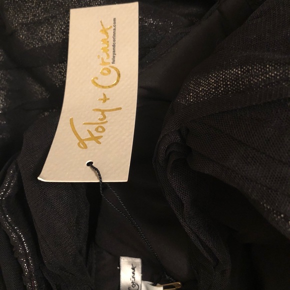 NWT Foley & Corinna Mini Black Dress Size L - Picture 4 of 7